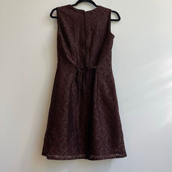 Brown Lace Mini Shift Dress - Small - Picture 11 of 11